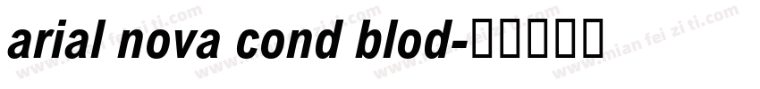arial nova cond blod字体转换
